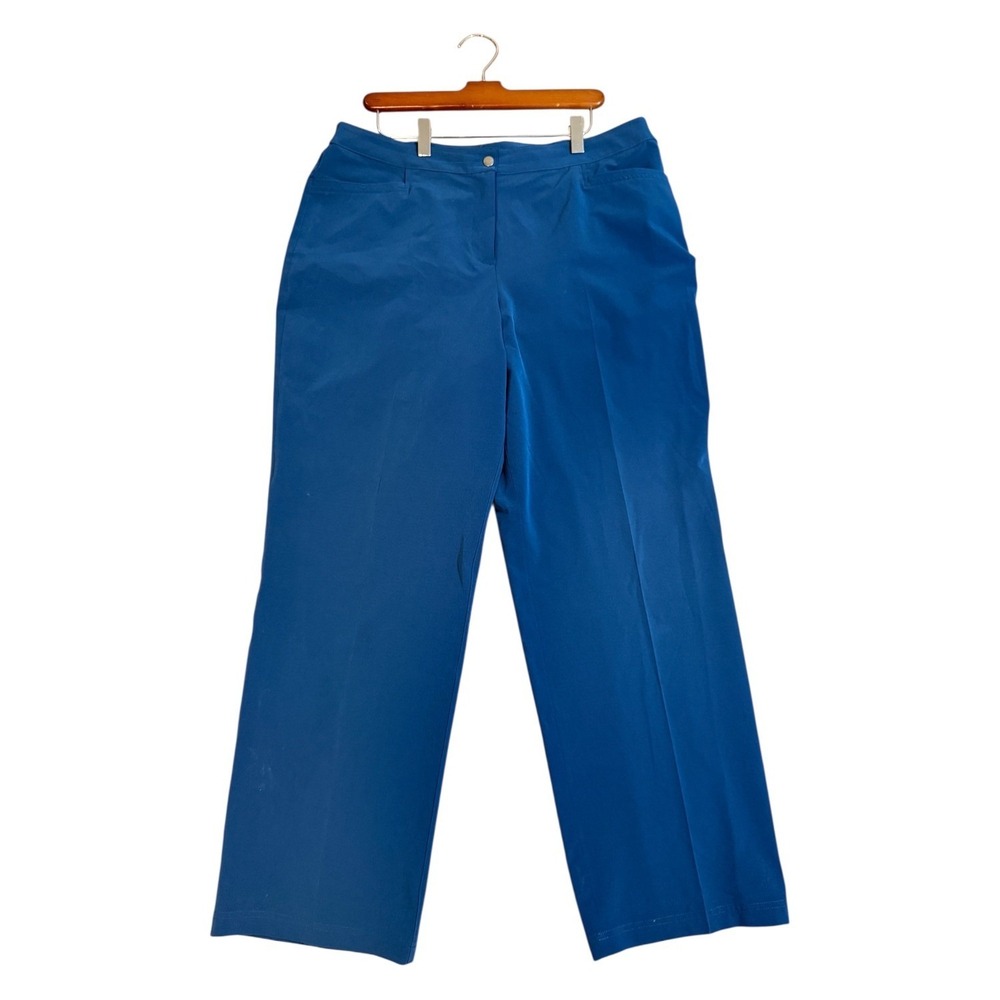 Zenergy by Chico's Pants Blue Large Womens 2 Athleisure Straight‎ Leg Stretch